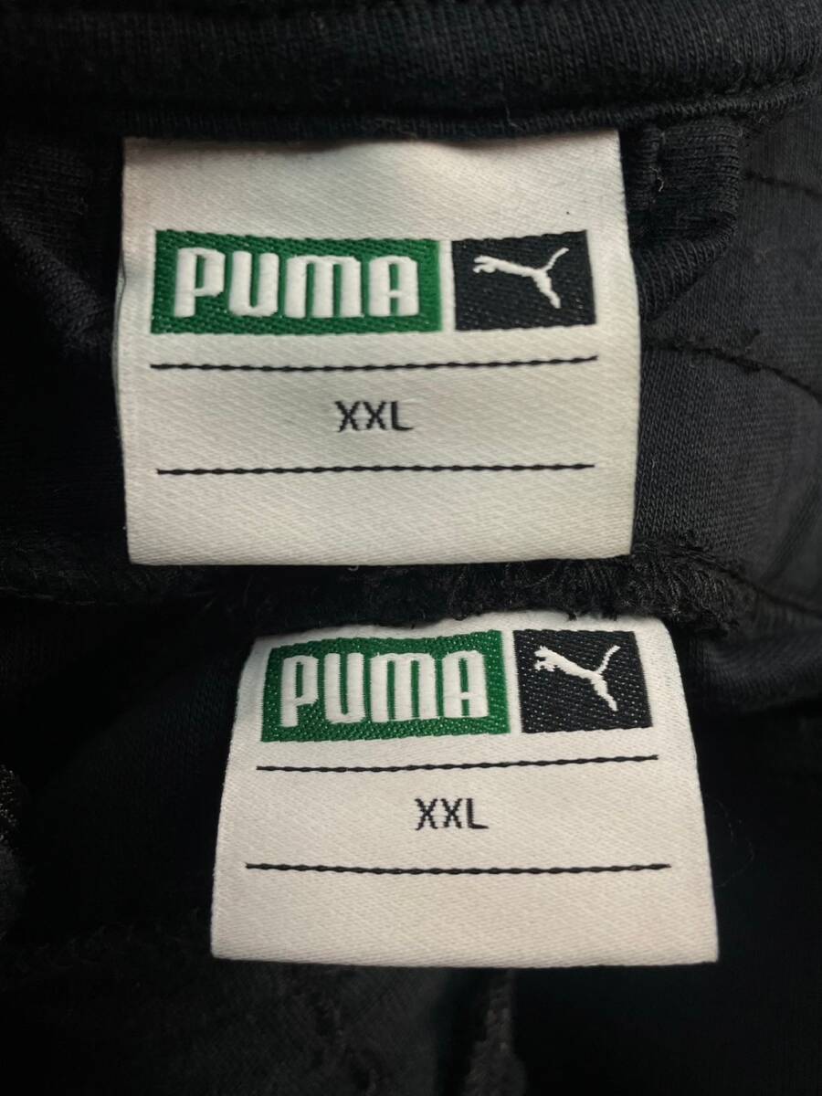 Wm692 正規品 PUMA プーマ ジップアップ パーカー ジャージ フーディー セットアップ 上下 黒 メンズ XXL 大きいサイズ _画像9