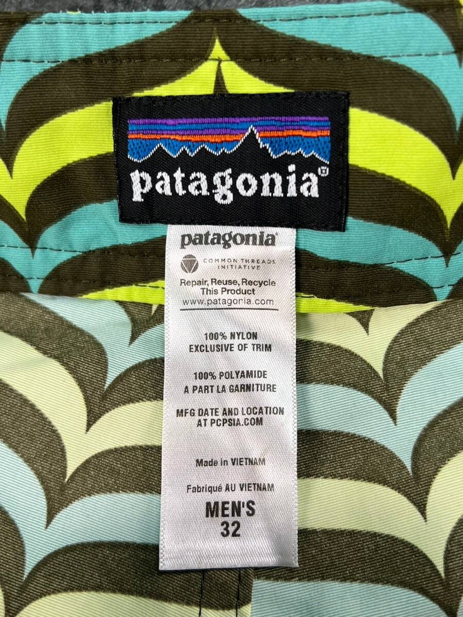 Wm729 新品 未使用 PATAGONIA パタゴニア ウェーブフェアラーボードショーツ ナイロンパンツ 総柄 刺繍 メンズ W32_画像8