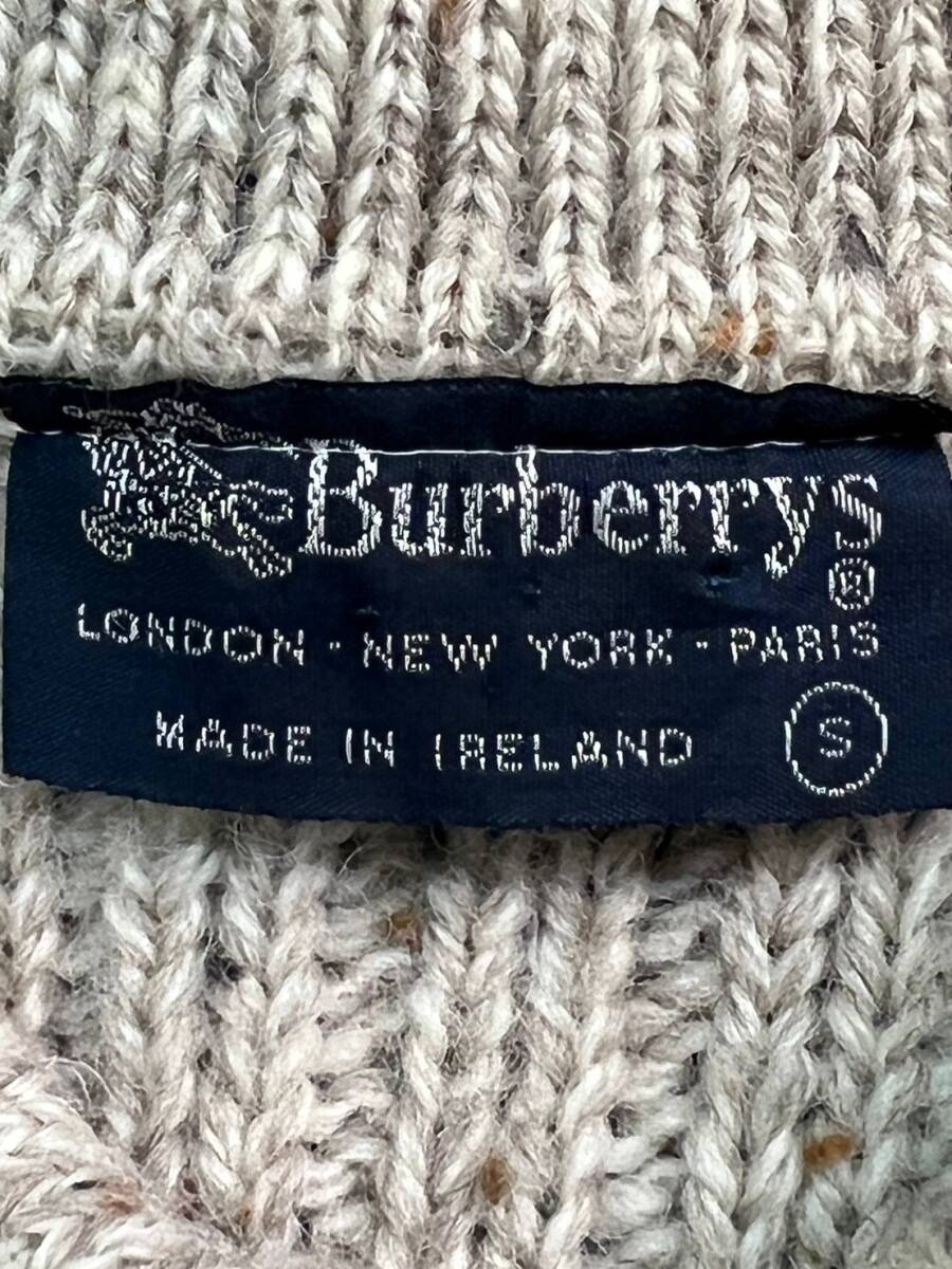 Wm744 i-ll Land производства редкостный Vintage Burberrys Old Burberry рука вязаный Alain вязаный свитер половина кнопка мужской 