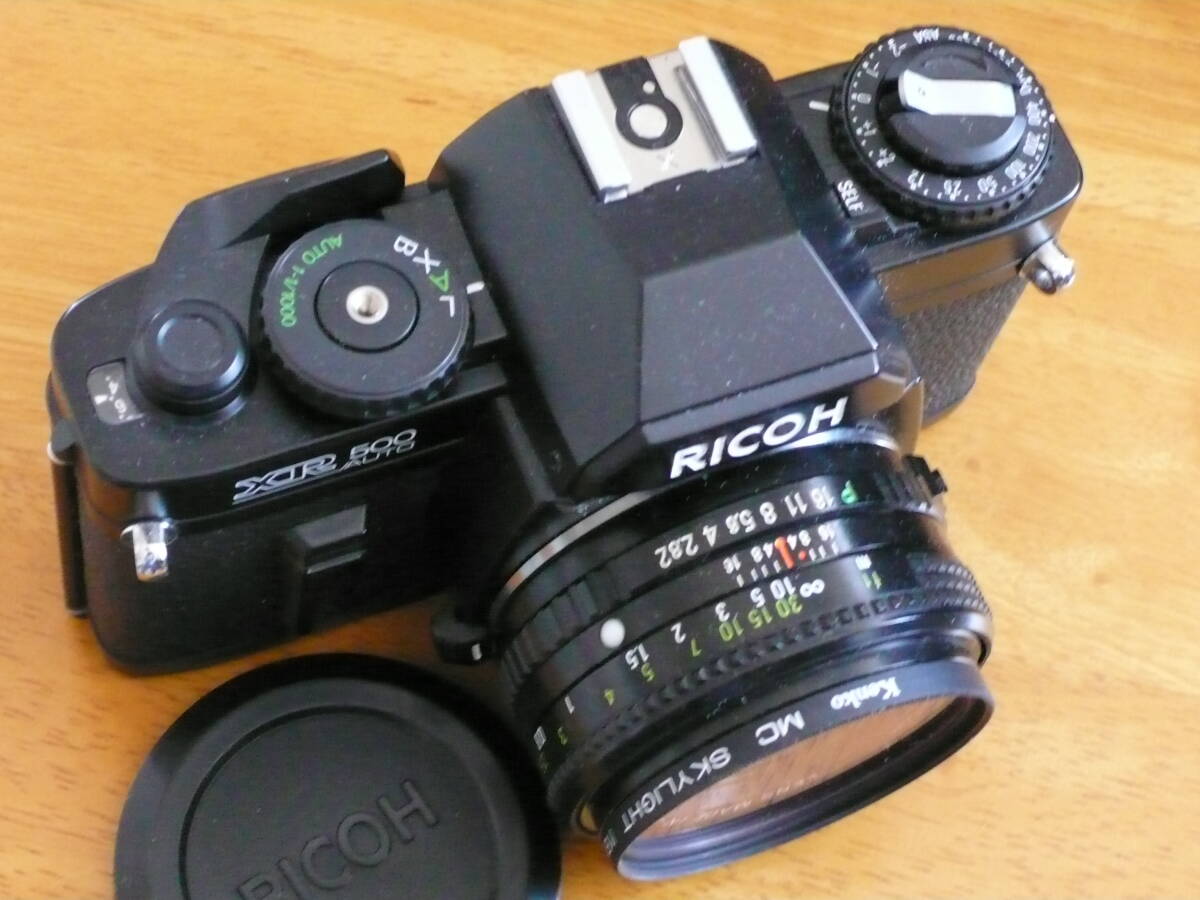 リコー ＸＲ５００ RIKENON P 50mm F2 付き 新品使用説明書、ケンコーフィルター、キャップ付属 の画像2