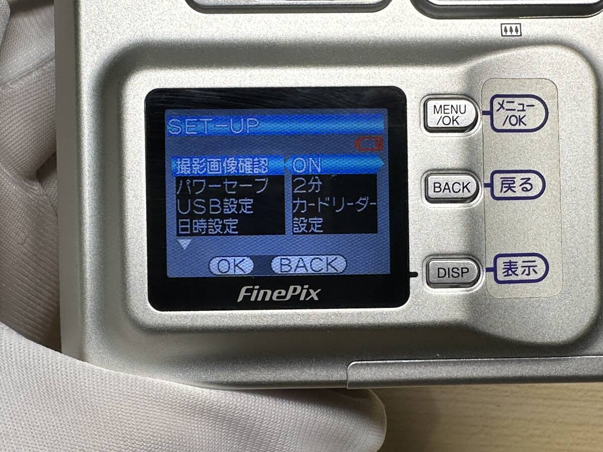 4488] 通電確認済み FUJIFILM 富士フィルム FinePix F401 シルバー デジタルカメラ オールドカメラ バッテリー 充電用ケーブル付きの画像10