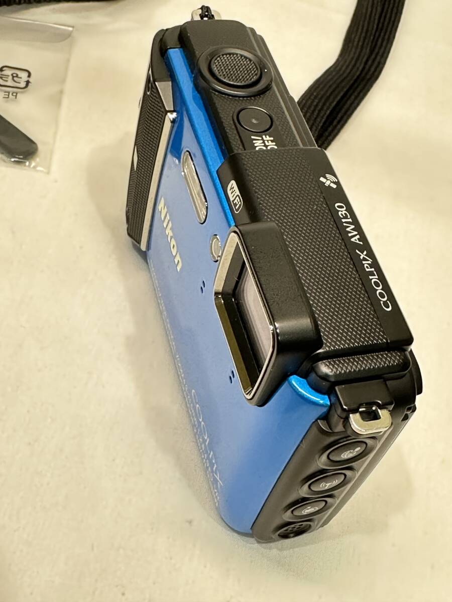 4250] 美品 Nikon COOLPIX AW130 (ニコン クールピクス) ブルー USB接続で充電可能 コンパクト デジタルカメラ デジカメの画像7