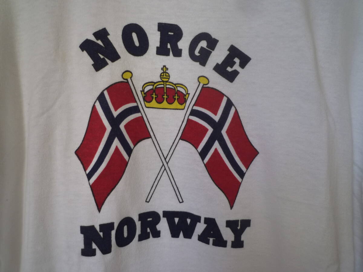 【レア】70s～80s NORGE NORWAY リンガーTシャツ トリムシャツ ヴィンテージ vintage_画像2