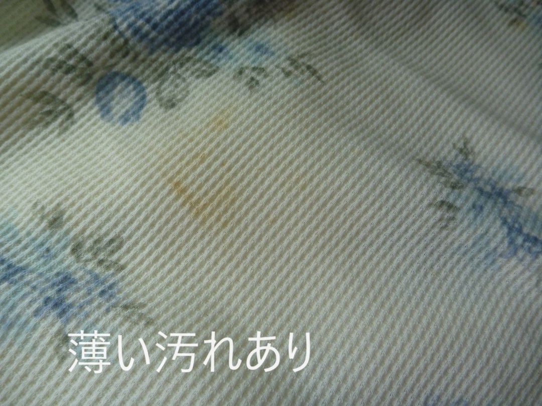 ■ 訳あり 汚れあり ニット生地 青い薔薇 W幅 3.2Mの画像5
