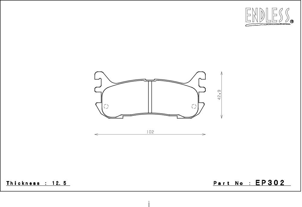 エンドレス ブレーキパッド NEW タイプR リア EP302TRN ロードスタークーペ NB6C改 NB8C改 H15/9～H17/8 TypeE 1.6～1.8L_画像2