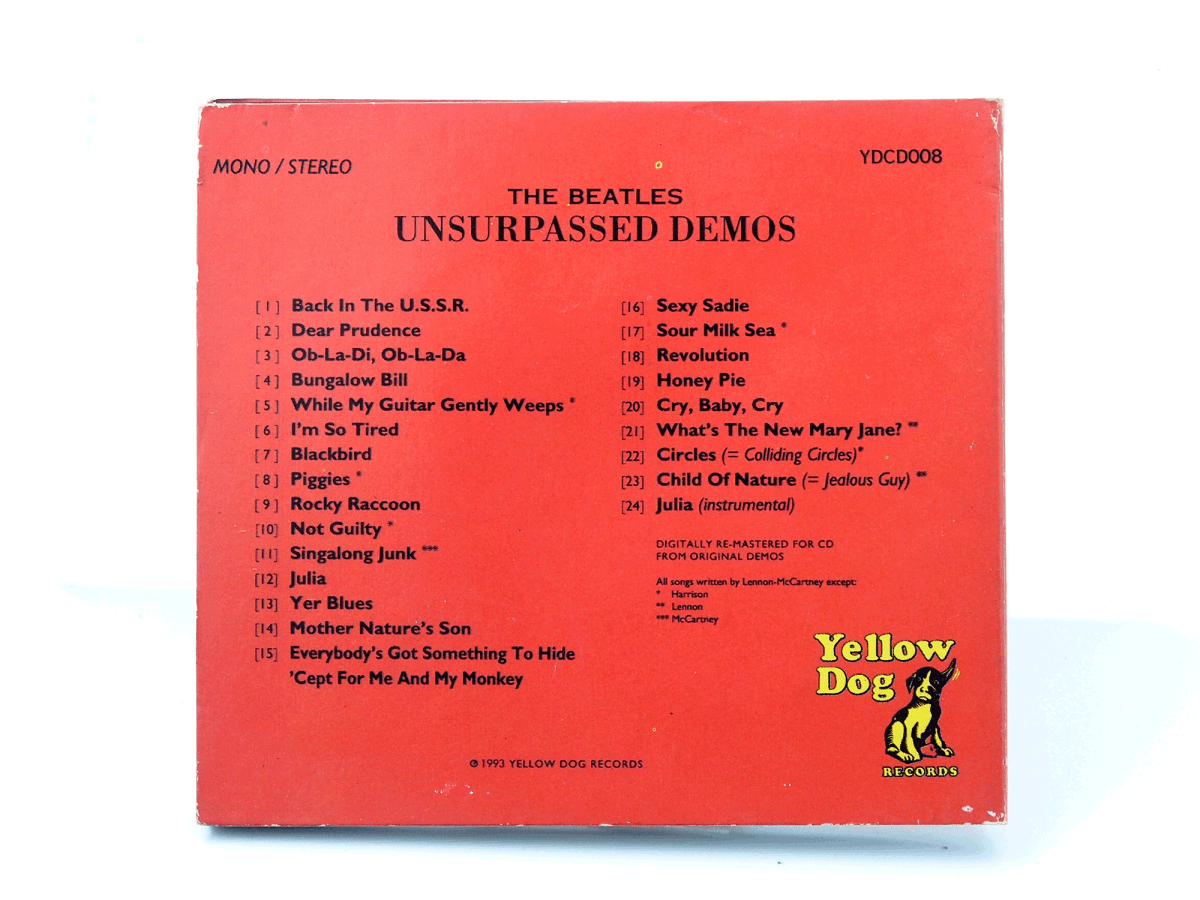 送料180円〜/半紙ジャケ/ホワイトアルバムデモ/Beatles/Unsurpassed Demos/Yellow Dog Records_画像3