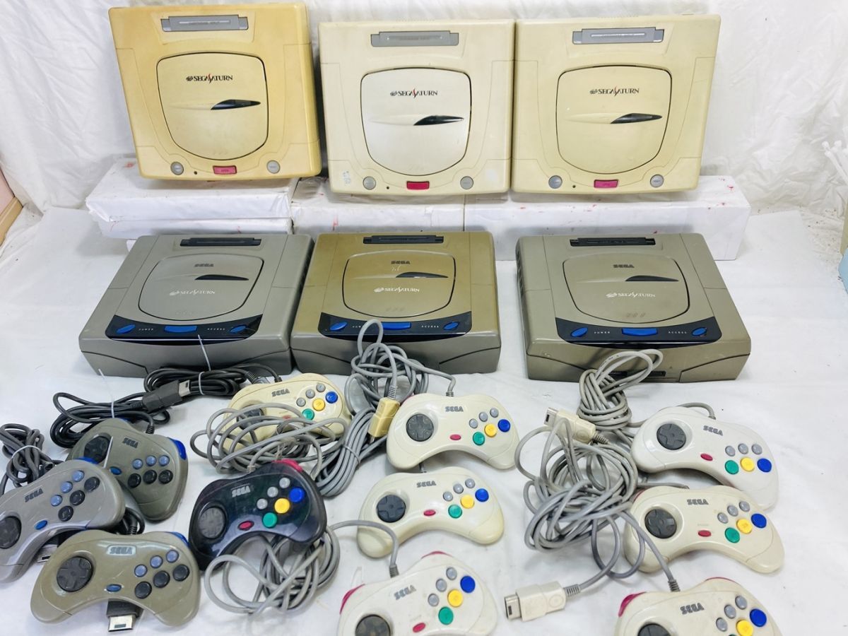 SEGA SEGA セガサターン本体 後期有 コントローラー まとめ HST-3200 3220 HY-240328003_画像1