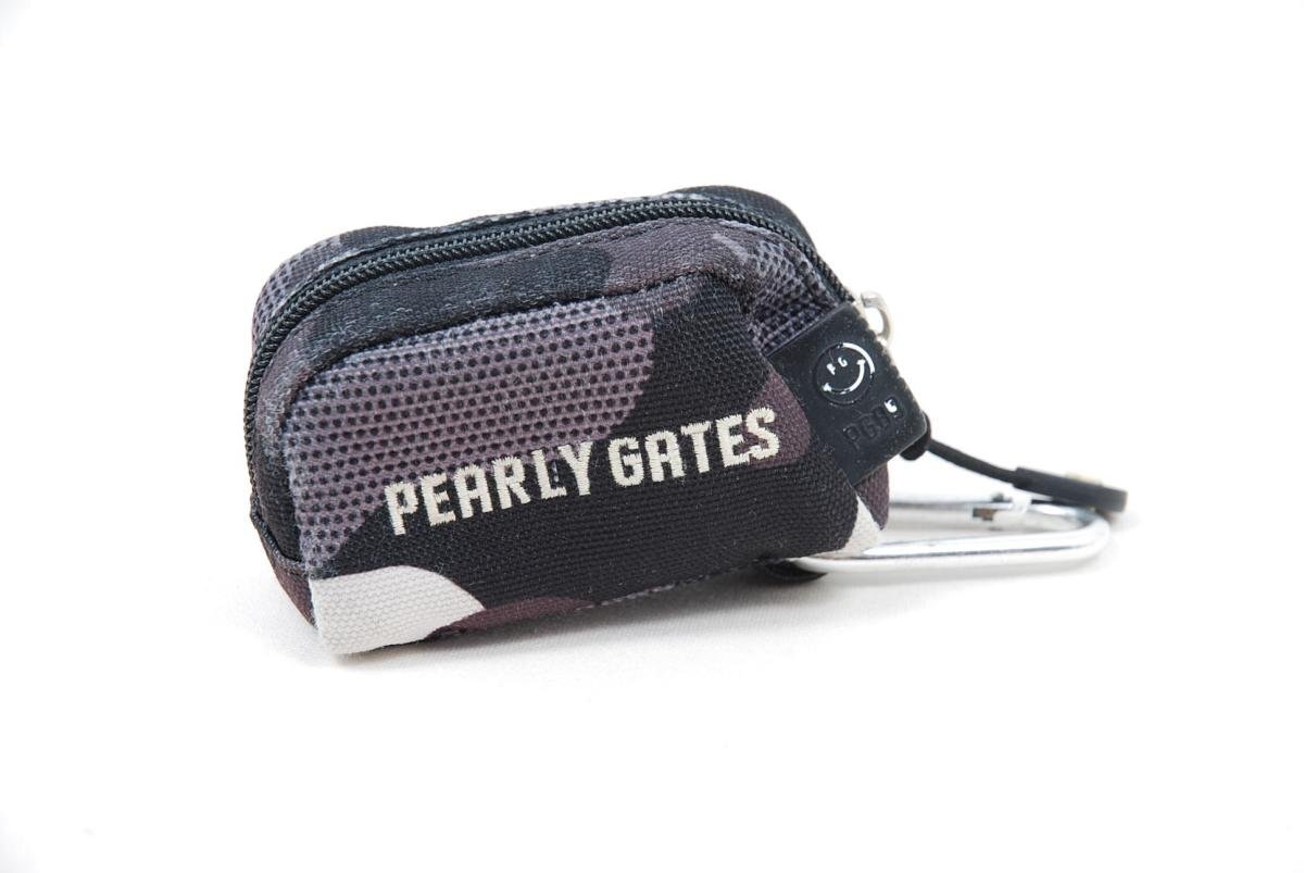 coco★パーリーゲイツ★PEARLY GATES★ボールポーチ★ボールケース★黒×グレー×白/カモフラ★中古※レターパックプラス発送可★79475_画像1