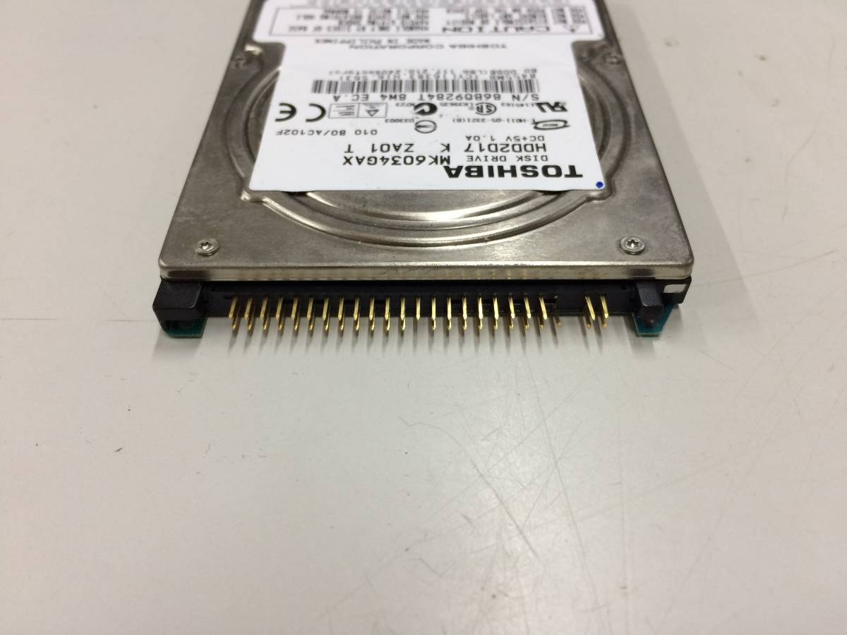 中古品 TOSHIBA 2.5インチHDD 60GB PATA(IDE)接続 現状品_画像3