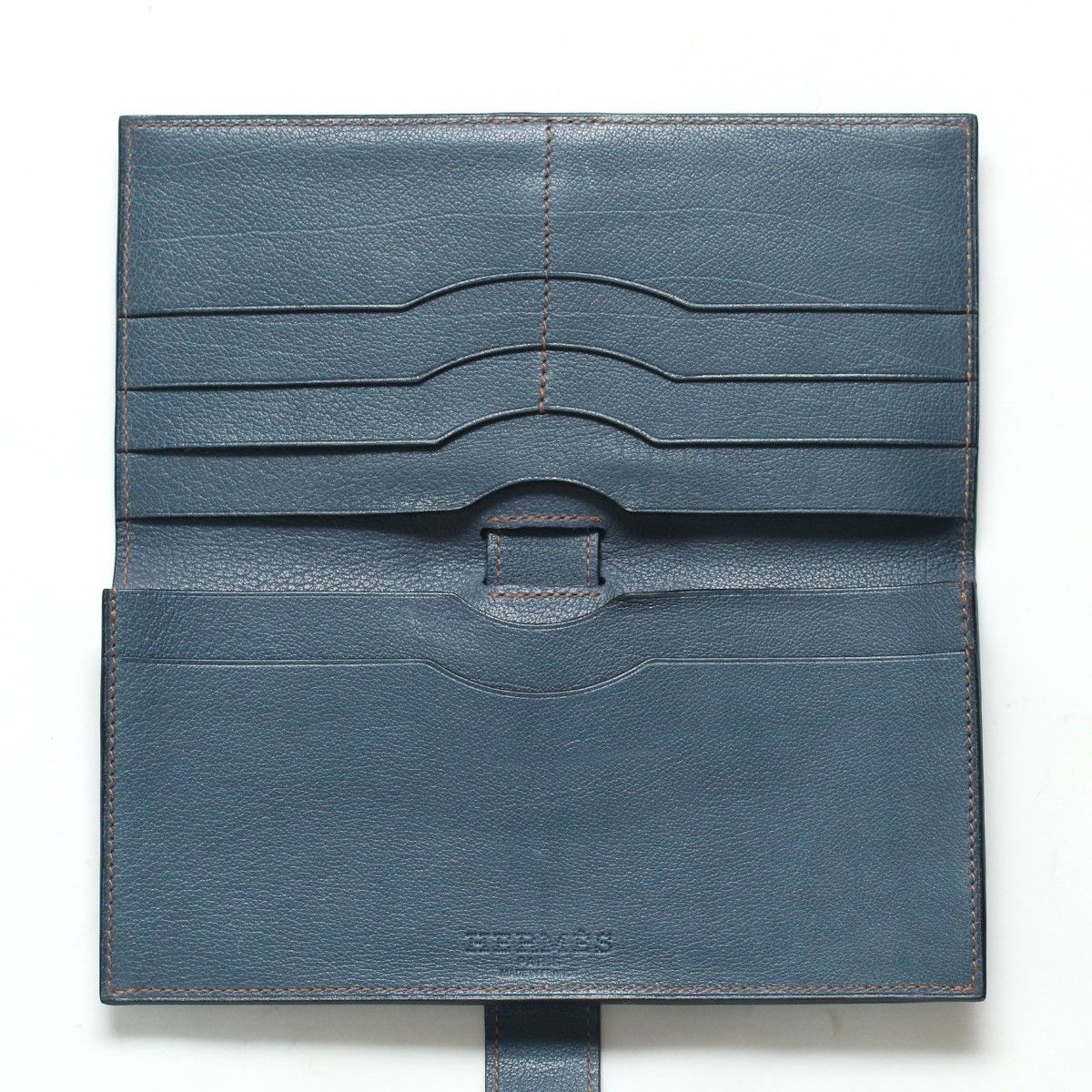 美品】 エルメス デミトリー / セリエボタン / ネイビー / 長 美品】 エルメス デミトリー / セリエボタン / ネイビー / 長