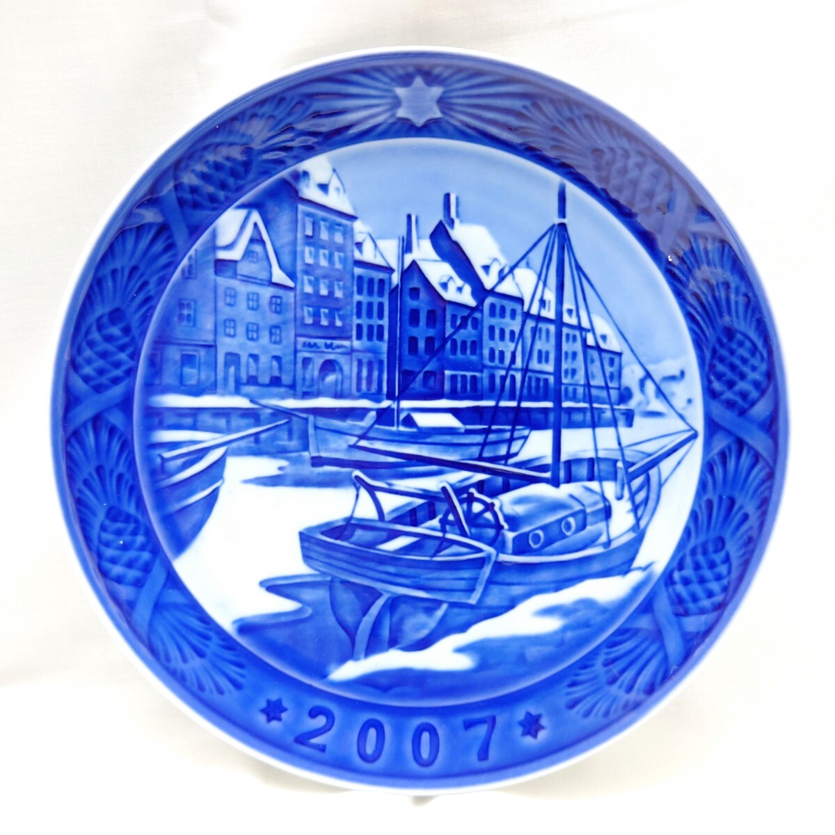 【未使用保管品】 ロイヤルコペンハーゲン イヤープレート 2004 2005 2006 2007 食器 皿 趣味 コレクション 飾り皿 hgs38の画像9