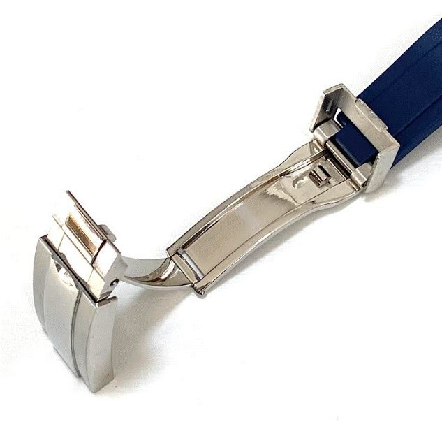 ラバーベルト 腕時計用 青 20㎜ シルバーバックル オイフレ ロレックス デイトナ ヨットマスター 互換 _画像8