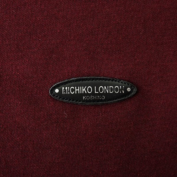  новый товар Michiko London весна осень тренировочный Zip футболка L бордо [ML9W-R352_DRE] MICHIKO LONDON KOSHINO мужской Logo нашивка 