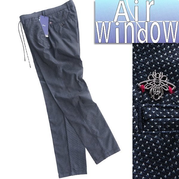 新品 ジーステージ 清涼 AIR WINDOW ウォッシャブル スラックス 44(S) 紺 ドット 【1-20503_4】 g-stage パンツ 春夏 メンズの画像1