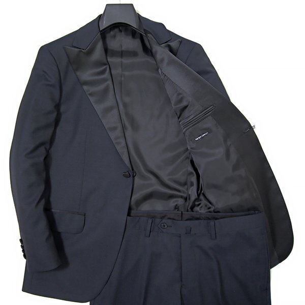  new goods suit Company formal tuxedo suit A7 (LL) navy blue [J57852] 180-6D all season men's pi-k gong peru. peach .