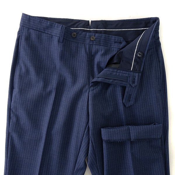  new goods suit Company Australia melino100\'s tropical suit A5(M) navy blue [J50780] 170-6D spring summer stretch summer stripe 