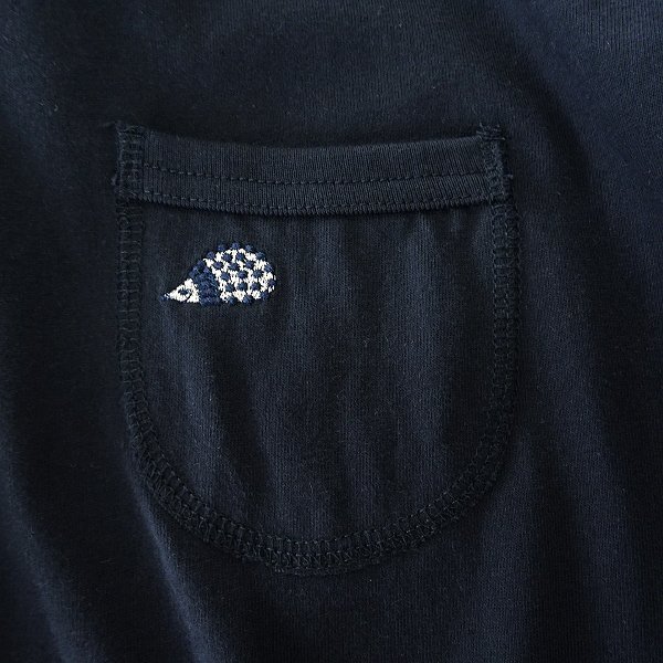 新品 CHUBEI チュウベイ 2024年 春夏 刺繍 バイカラー ポケット 長袖 Tシャツ L 紺 【CH1441129_79】 メンズ カットソー ハリネズミの画像6
