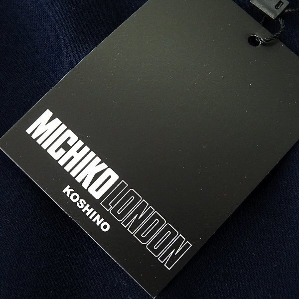  новый товар Michiko London весна осень тренировочный Zip футболка M темно-синий [ML9W-R352_NA] MICHIKO LONDON KOSHINO мужской Logo нашивка 