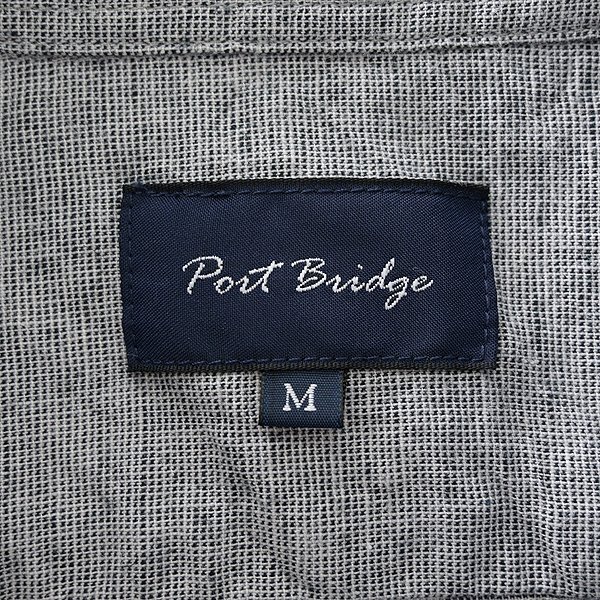 新品 ポートブリッジ 春夏 コットン リネン 半袖 カッタウェイ シャツ M 灰 【BPP470_840】 メンズ PORT BRIDGE シャンブレー サマー_画像10