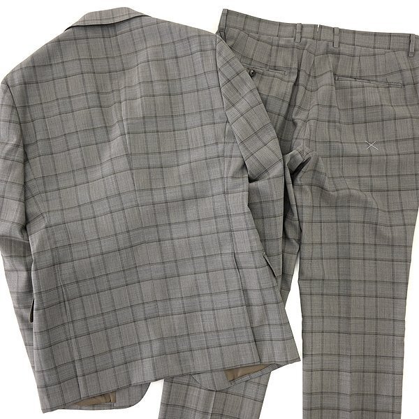  new goods suit Company spring summer TG di FABIO Glenn check suit AB5( wide width M) ash tea [J41739] 170-4D Italy LiberO stretch summer 