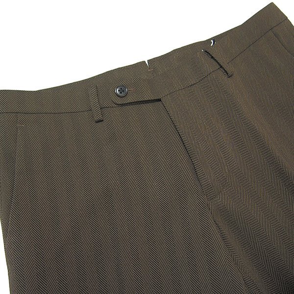  новый товар костюм Company LANATEC омыватель bru стрейч брюки L чай [P31333] WE SUIT YOU мужской слаксы "в елочку" 