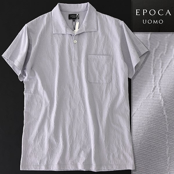  new goods Epoca womo tuck ja card short sleeves Skipper polo-shirt M ash [I47740] spring summer men's EPOCA UOMO jersey - knitted summer 