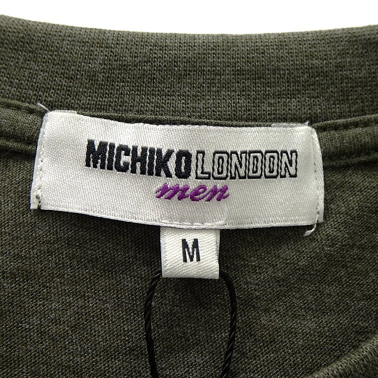 新品 ミチコロンドン 春夏 クラシックカー プリント Tシャツ M カーキ【ML9M-T036_DGE】 MICHIKO LONDON 半袖 コットン カットソー メンズ_画像8