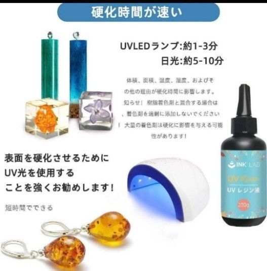 UV レジン液 硬化速い DIY 手作りアクセサリー 低刺激 レジン液