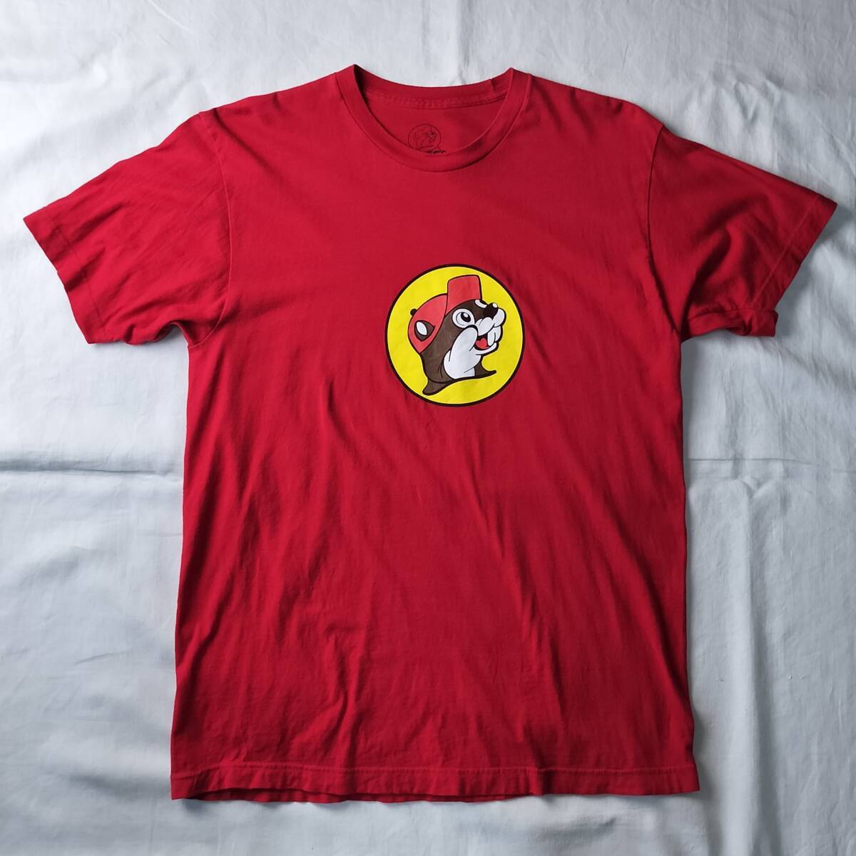 2000's BUC-EE'S プリントTシャツ ヴィンテージ 100％コットン レッド 赤 表記Lサイズ USA輸入古着の画像1