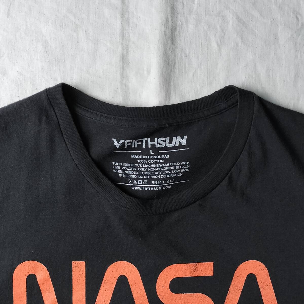 2000's~ NASA プリントTシャツ ヴィンテージ 100％コットン ブラック 黒 表記Lサイズ USA輸入古着の画像3