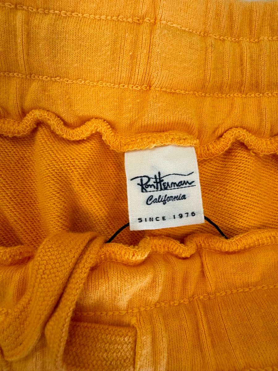 ロンハーマン 新品未使用　ハーフパンツ 短パン ショートパンツ　メンズ　XL オレンジ　ポケット付き　ジャージ　スウェット　ラフ