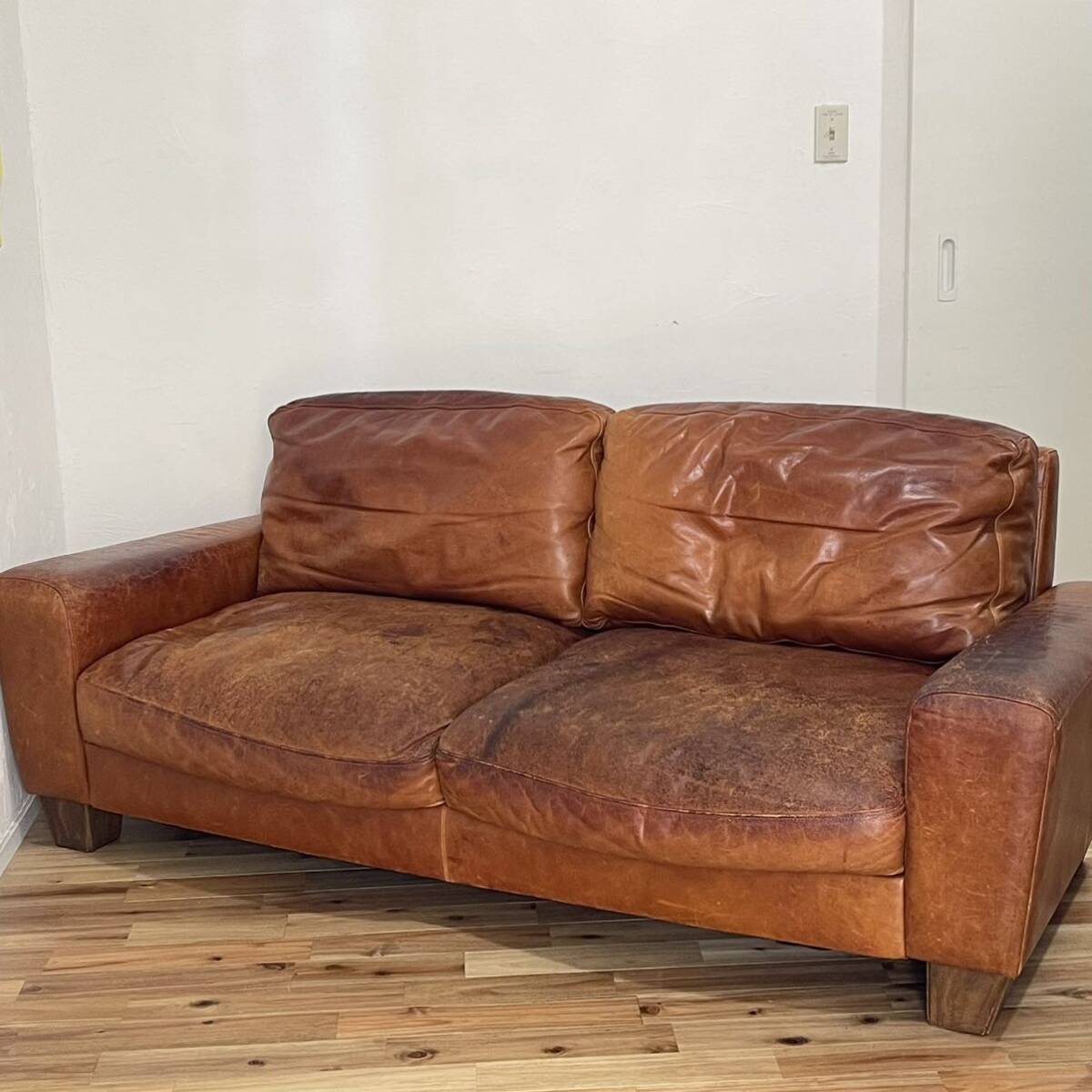 ACME furniture アクメ ファニチャー FRESNO SOFA フレスノ ソファ 3P 3人掛け 3シーター 本革 アメリカン ヴィンテージ ビンテージ 什器_画像1