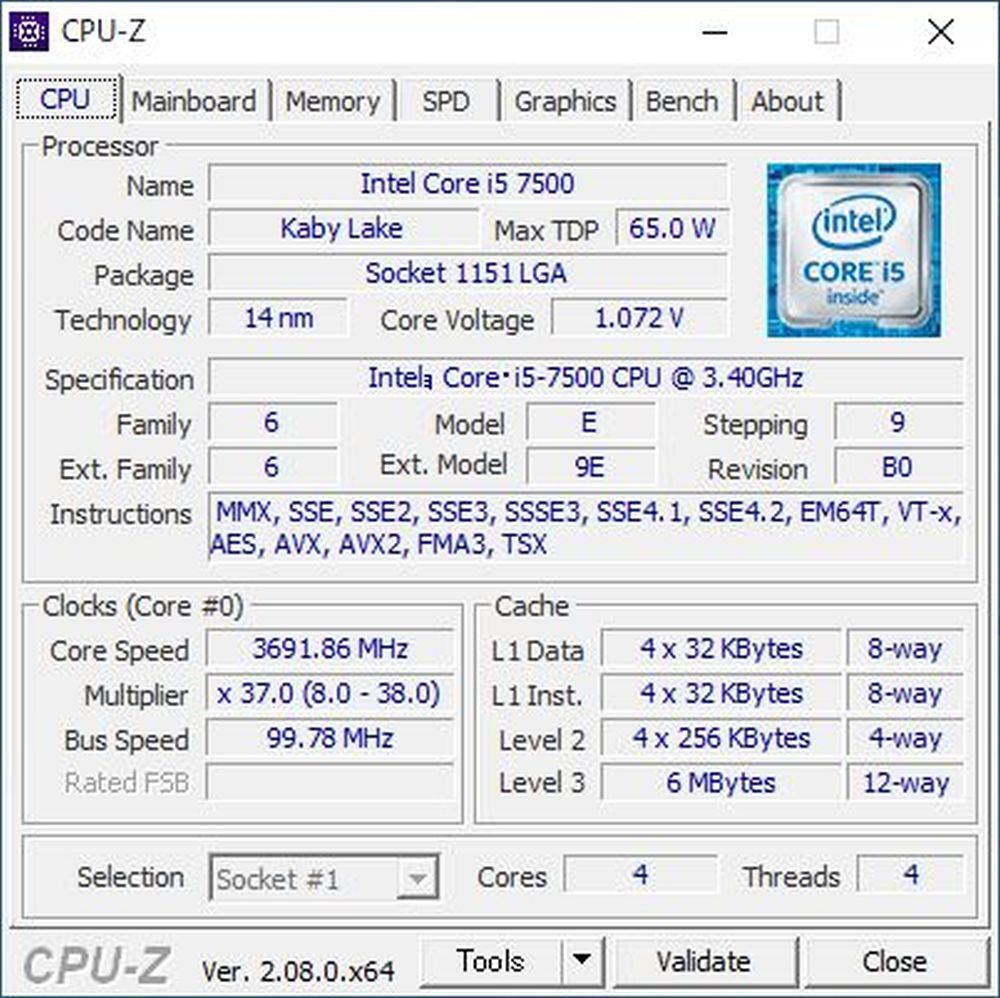 Core i5-7500 3.40GHz / LGA1151/ SR335_画像3