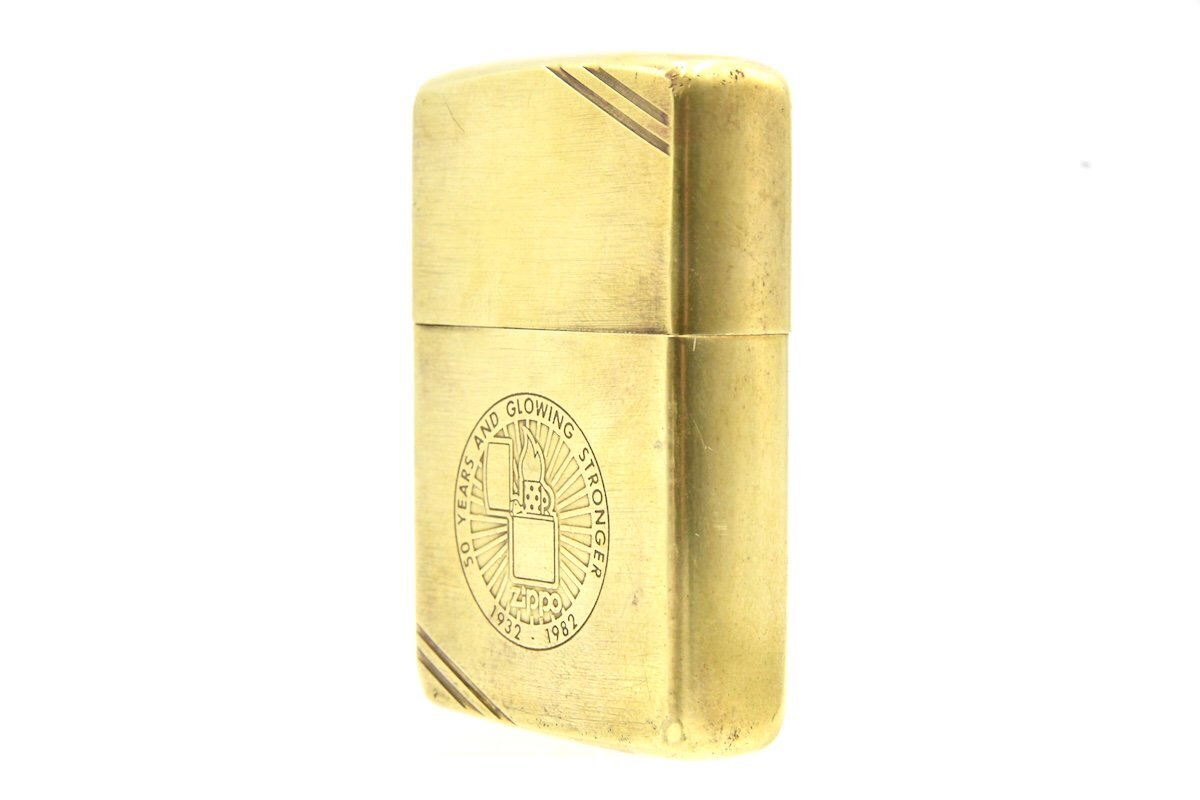 Zippo ジッポー 50 YEARS AND GLOWING STRONGER 1932-1982 COMMEMORATIVE コメモラティブ オイルライター 喫煙具 20795175_画像3