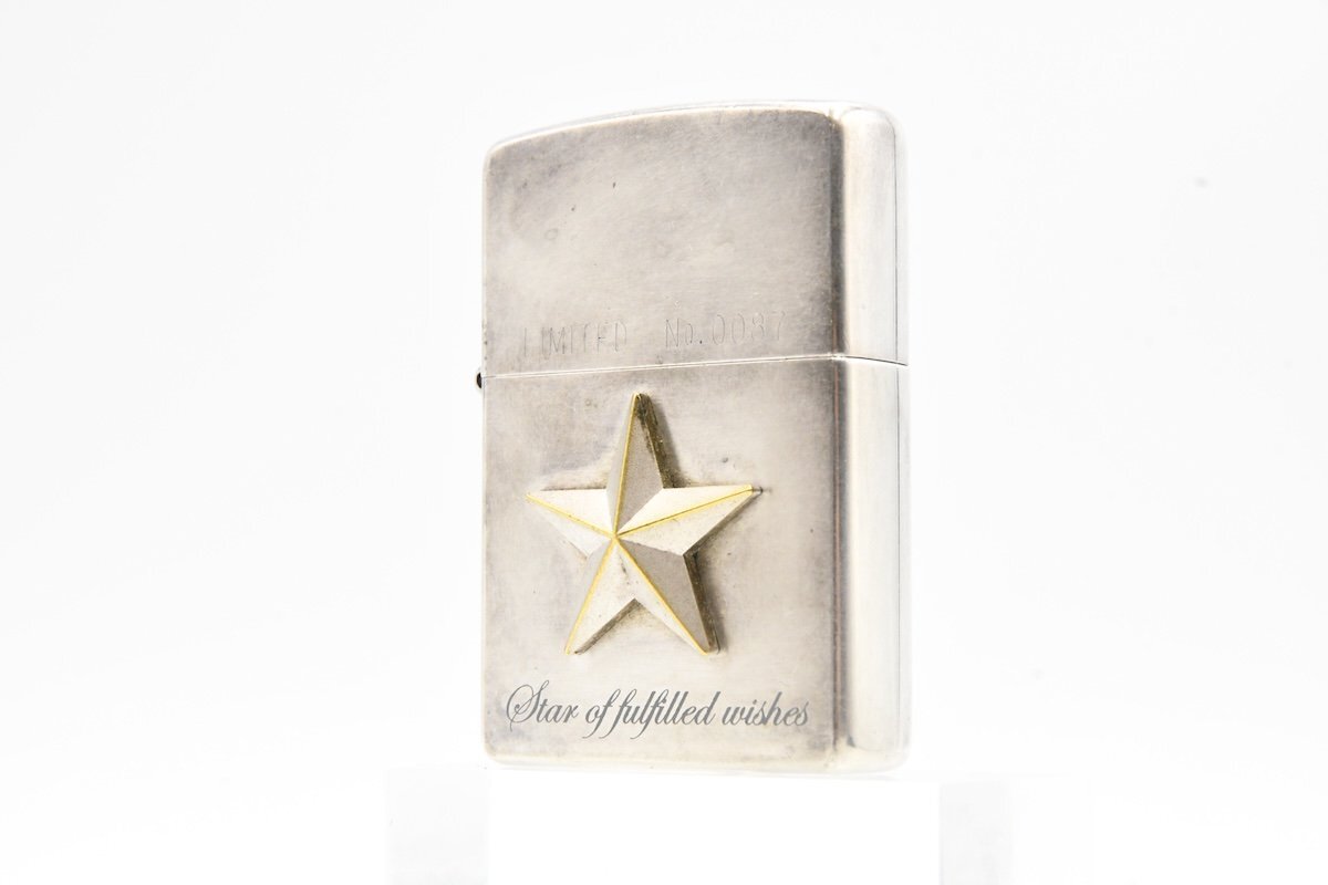 ZIPPO ジッポー Star of fulfilled wishes LIMITED No 0087 スター メタル J 02 喫煙具 箱付き 20795577_画像2
