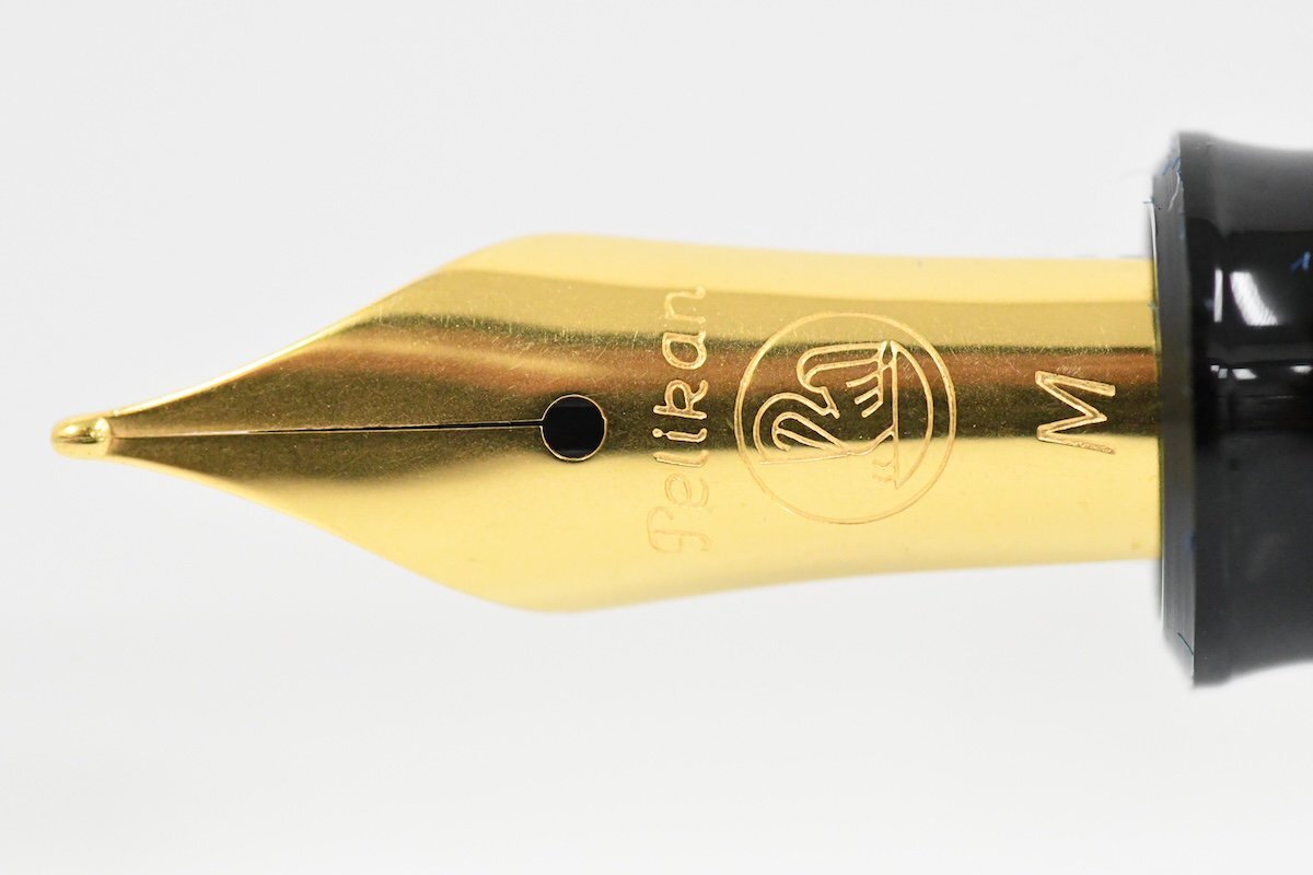 Pelikan pelican Classic Classic M200ma- blue green pen .M all gold GERMANY stamp ink box attaching fountain pen 20794873