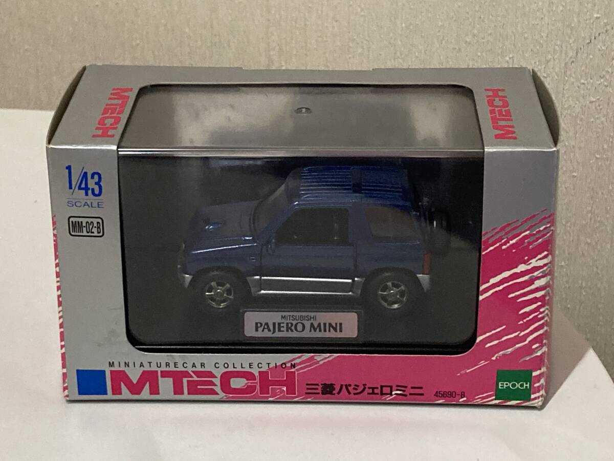  free shipping 1/43 minicar MTECH M Tec Epo k company Mitsubishi Pajero Mini blue 