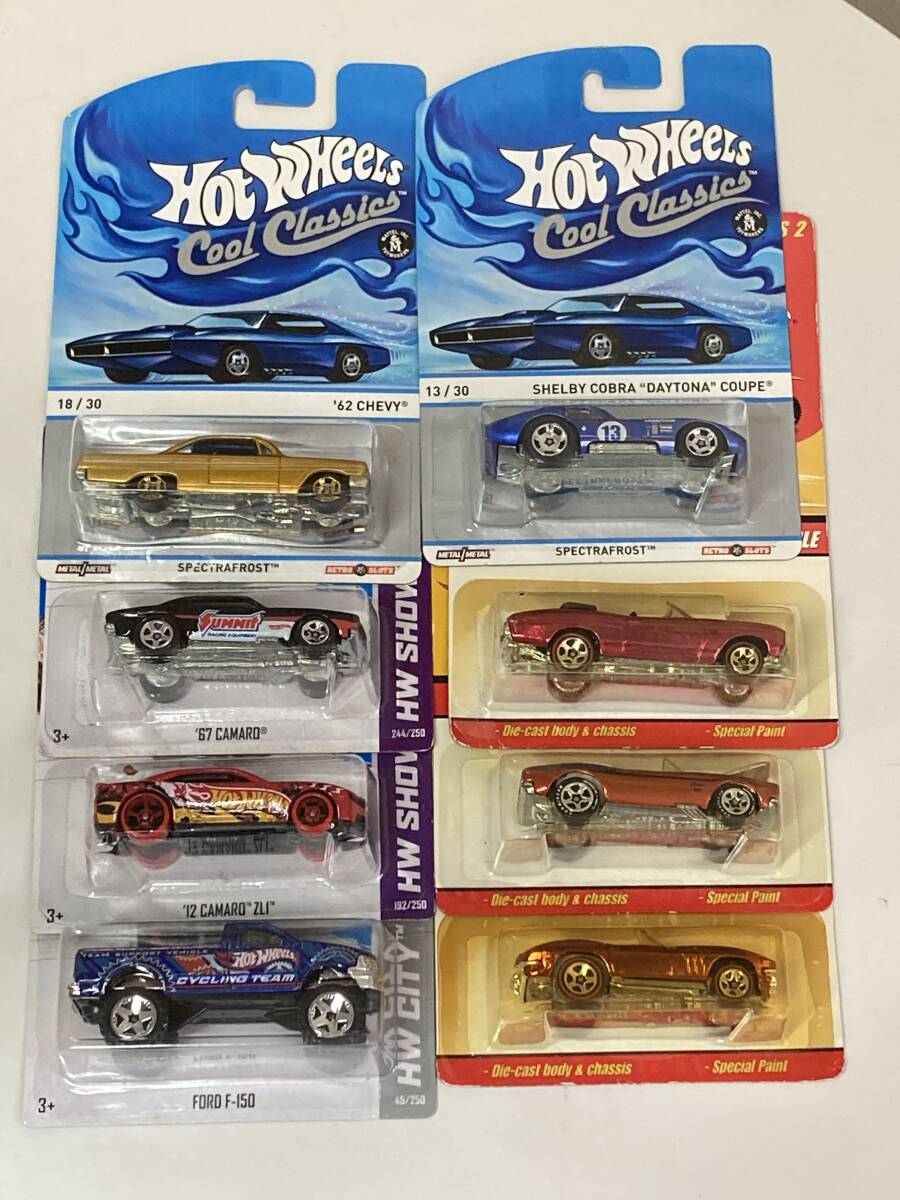 送料無料 ホットウィール Hot Wheels マテル 8個セット クールクラシックス コルベット カマロ シェルビーコブラ デイトナの画像1