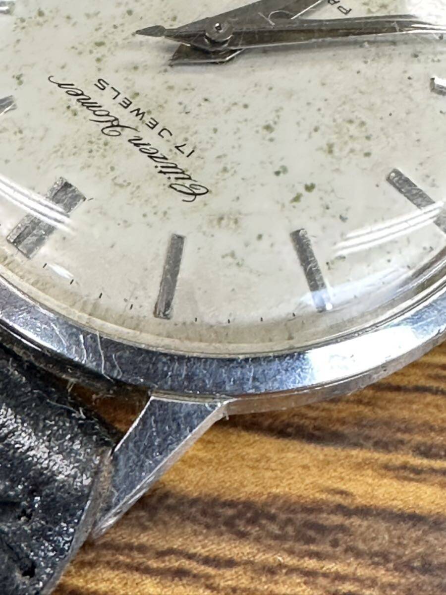 1円スタート稼働品 CITIZEN/シチズン HOMER/ホーマー 17石 機械式 手巻き時計 1966年製造 アンティーク 美品 リューズ正常 コレクターの画像2