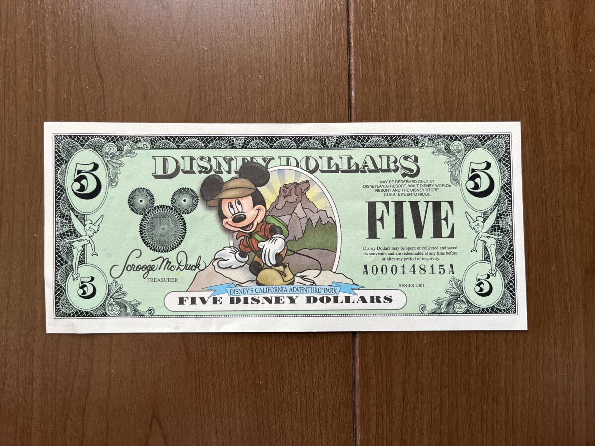  Disney dala-5 доллар .(2001 год версия )to отдых Mickey 1 листов 