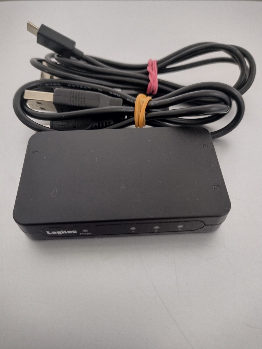USB給電 超小型◆3ポート スイッチングハブ◆ロジテック Logitec LAN-SW03/PBK_画像2