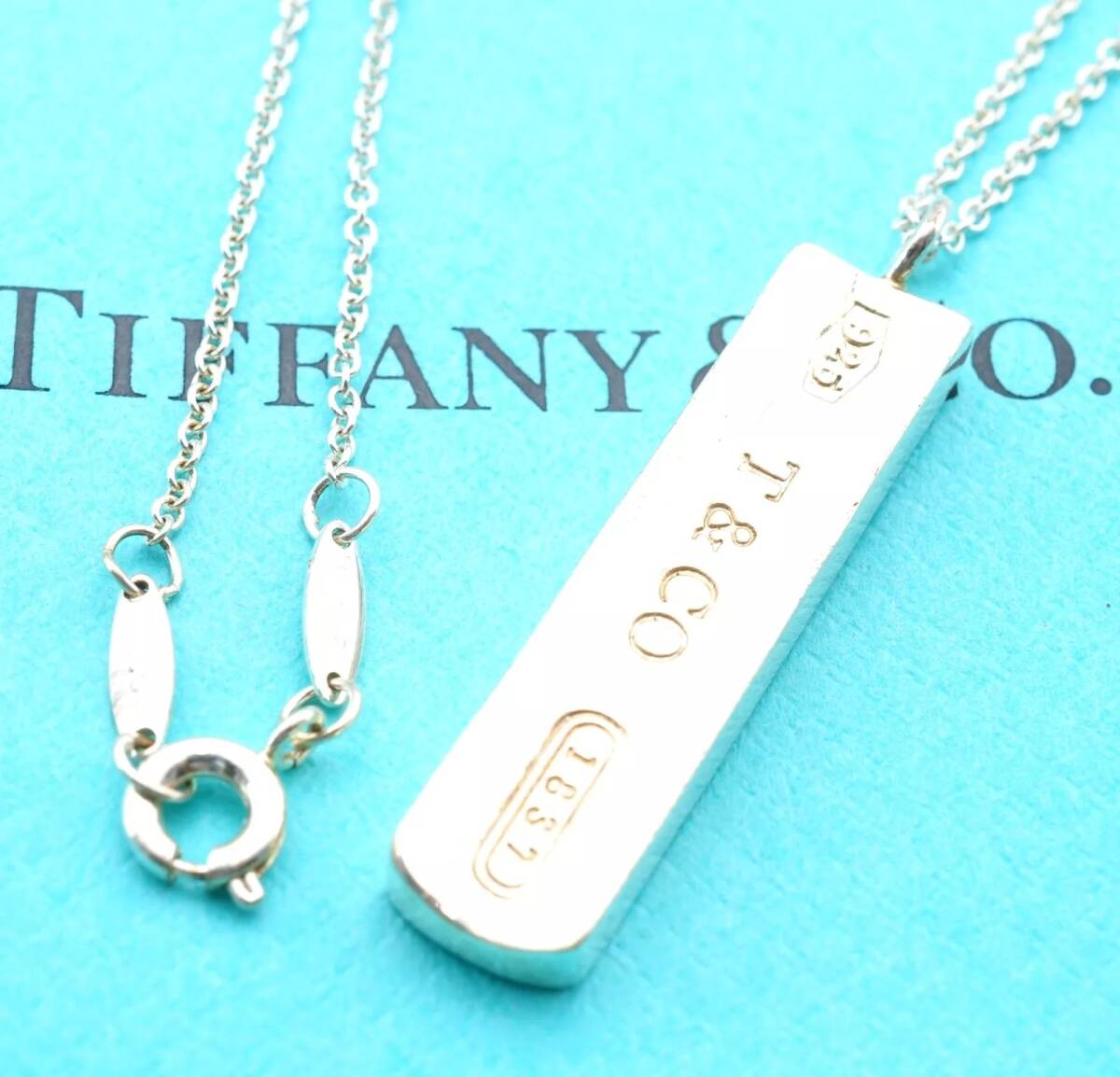 Tiffany & Co. ティファニー ナローバー 1837 ネックレス スターリングシルバー925 銀 9.4g 4085_画像1