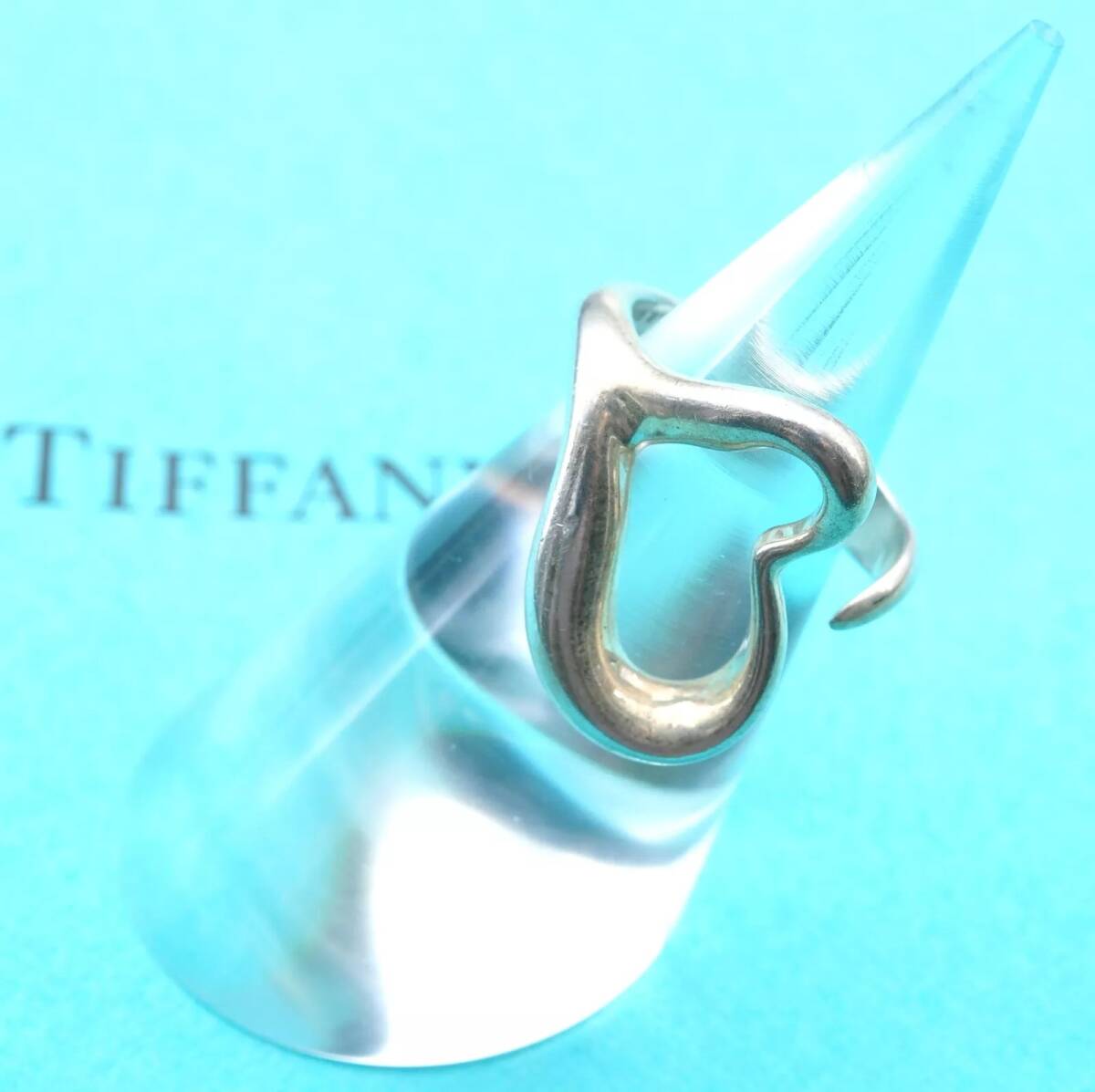 Tiffany & Co. ティファニー オープンハート PERETTI ペレッティ リング 指輪 スターリングシルバー925 銀 サイズ47 5.7g 4036_画像1