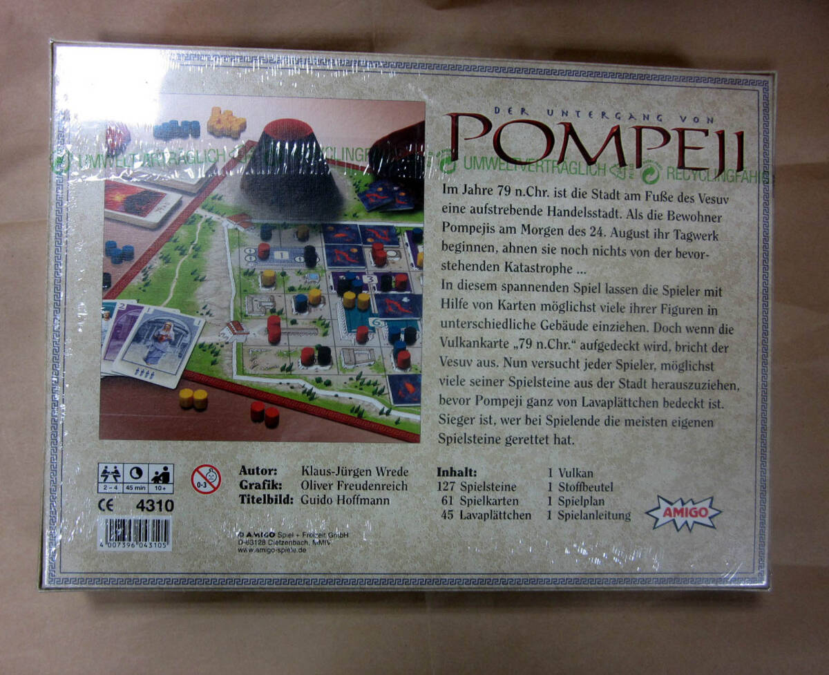 ボードゲーム　Der Untergang von Pompeji / ポンペイ滅亡　未開封品 日本語訳なし_画像2
