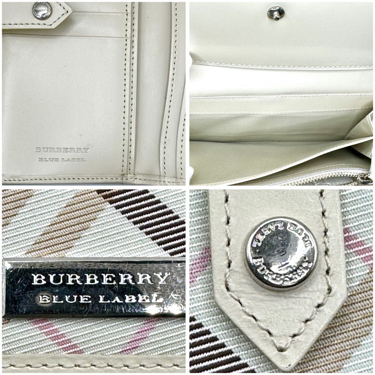 【極美品】BURBERRY BLUE  LABEL バーバリー ブルーレーベル 長財布 折り財布 ロングウォレット ノバチェック 