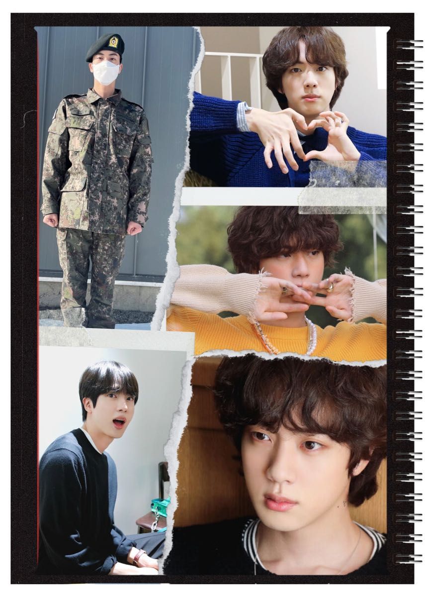 BTS ジン A6ノート 手帳 メモ帳 リングノート 韓国グッズ ウット 写真