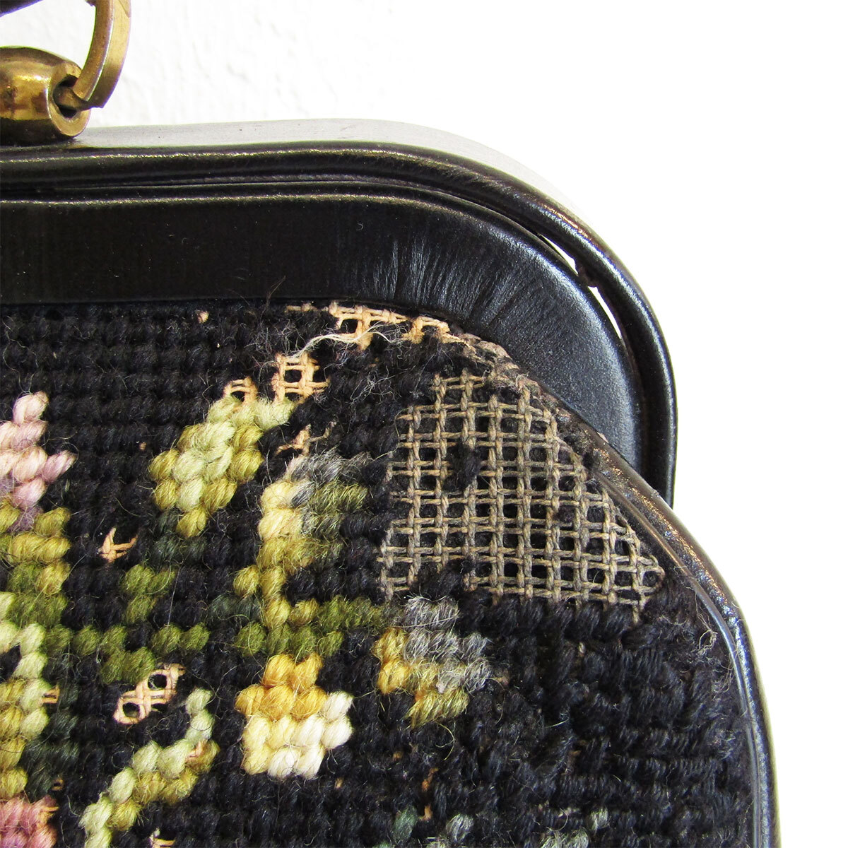 ★Vintage 1970's DAVID'S fifth Avenue Needle Point Flower Design Bag_画像10