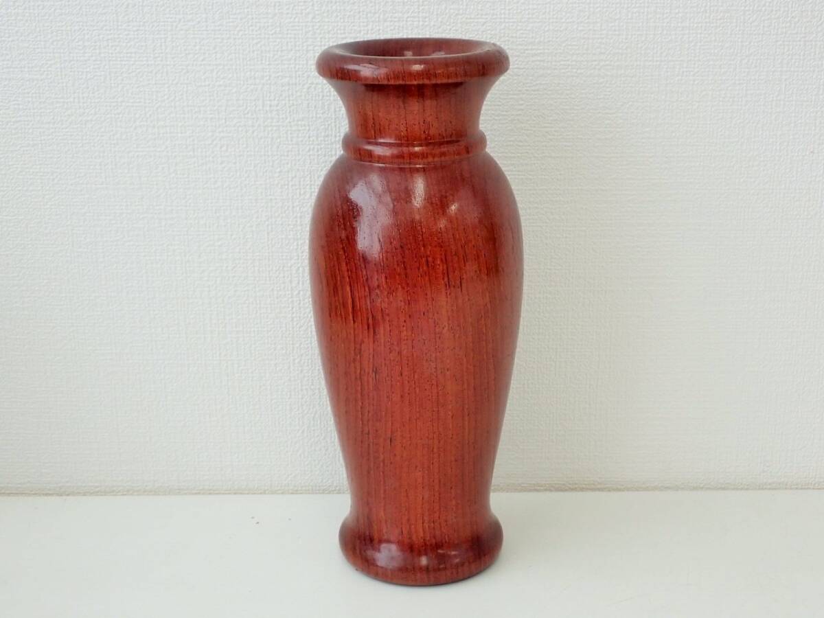 木製　天然木　欅　花瓶/花器　花生　花入　K595_画像2