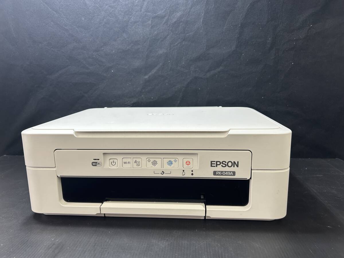 z131　【通電・動作確認済み】　EPSON エプソン　Colorio　PX-049A　カラリオ　プリンター　C462Q　ホワイト　2019年製_画像1