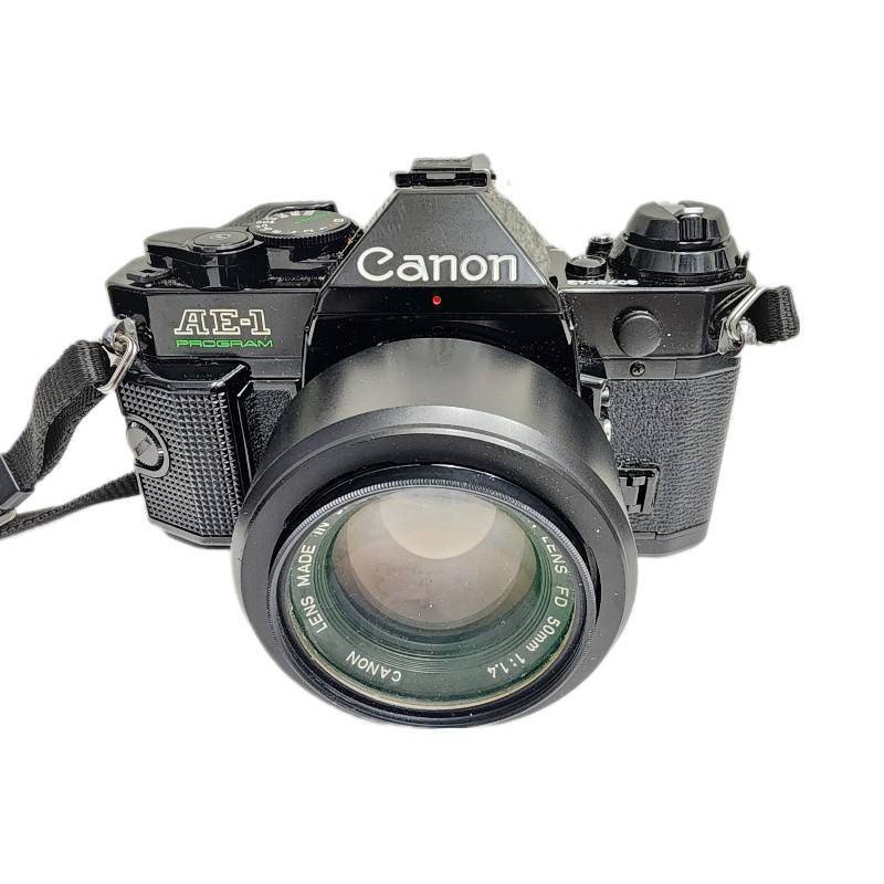 Canon キヤノン AE-1 PROGRAM 中古 現状品 フィルムカメラ 一眼レフ カメラ スピードライト付 32403K141_画像1